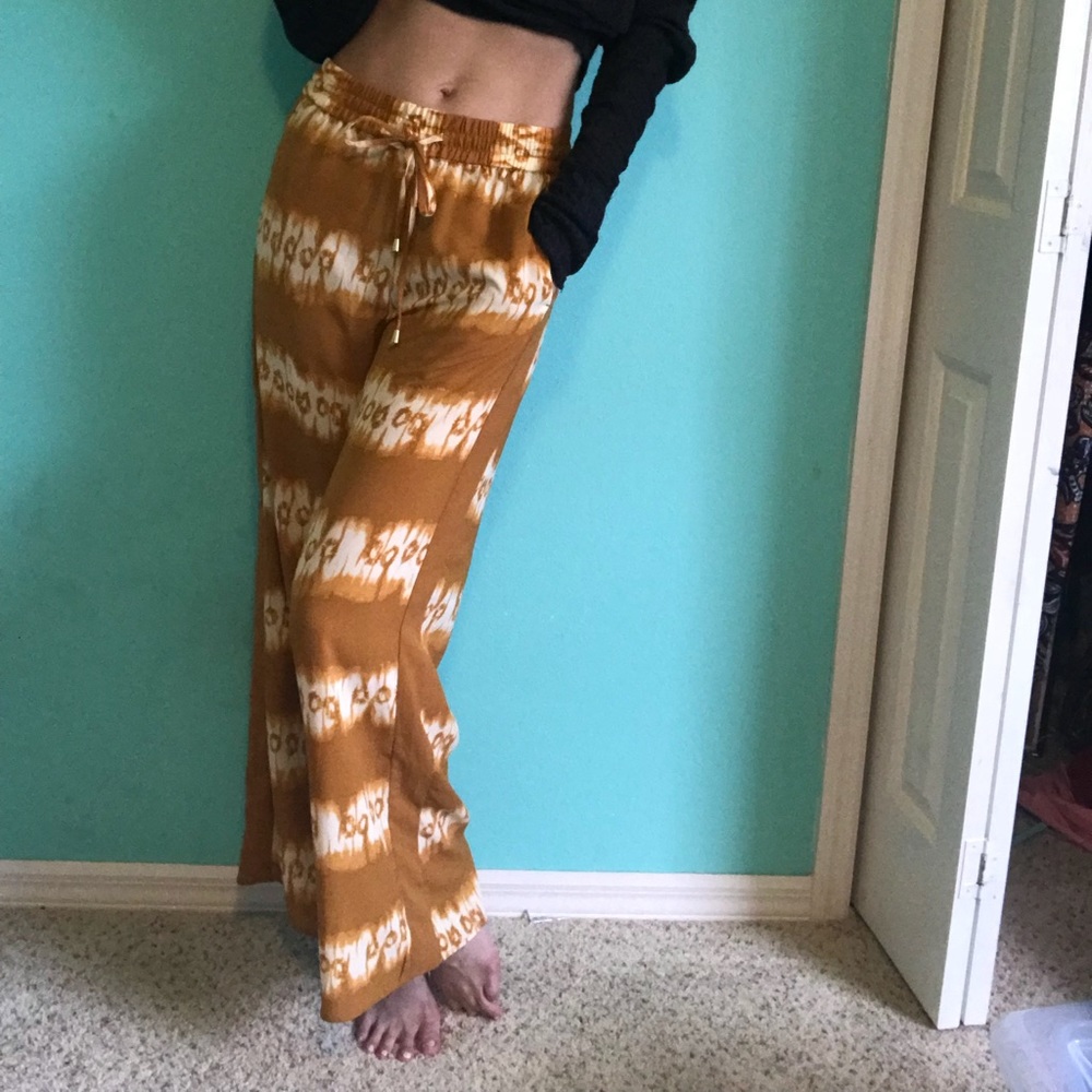 🆕 H&M PALAZZO PANTS - Pockets - Orange Tie-dye